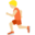 person running, medium-light skin tone